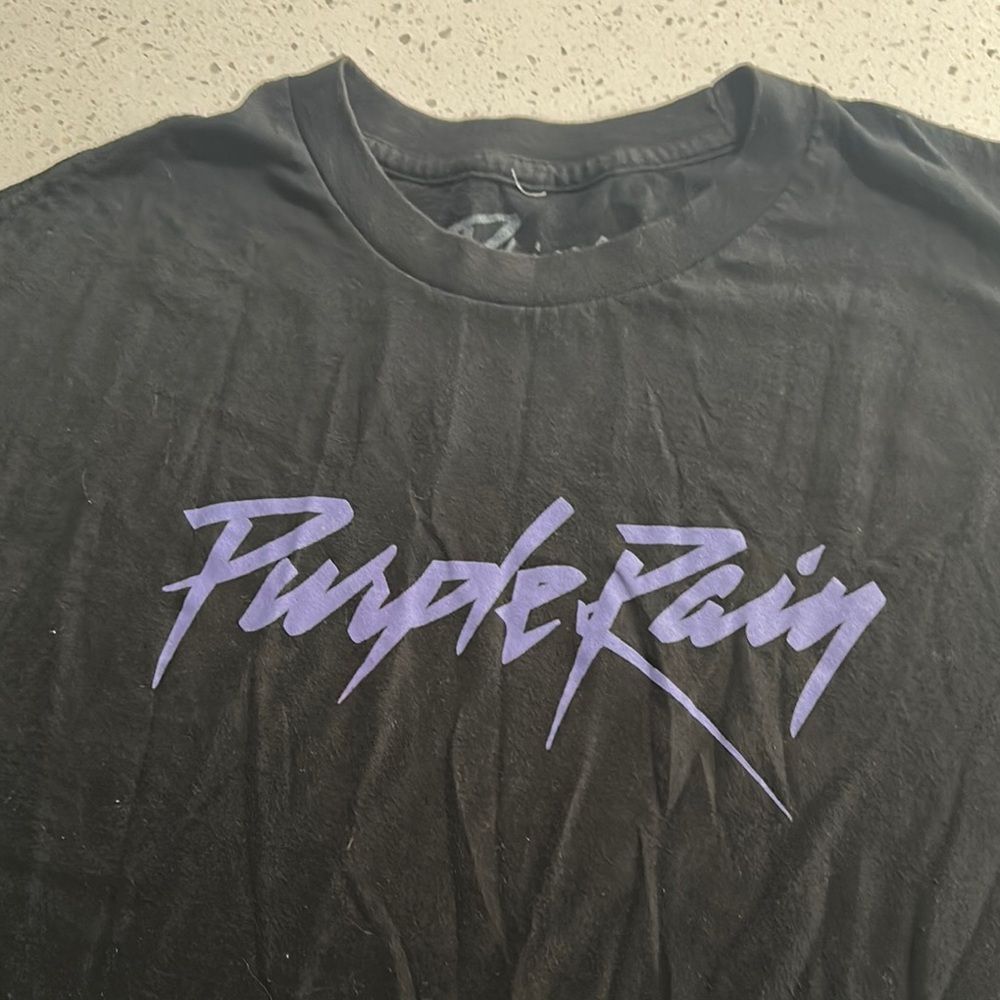 Prince Black Shirt with Purple Text‎